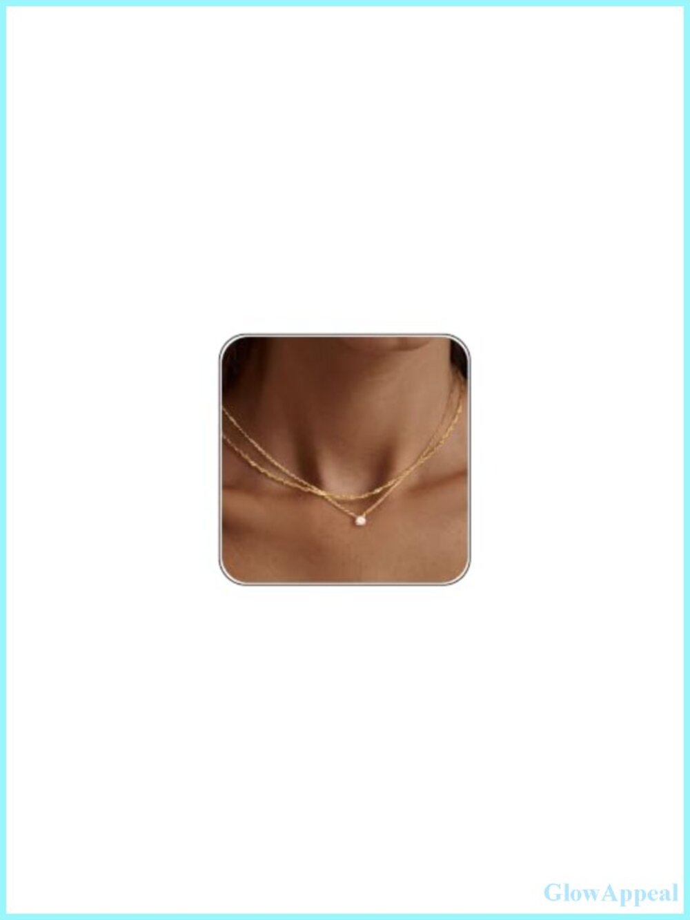 Dainty 14k Gold Plated Cubic Zirconia Pendant Necklace